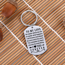 Load image into Gallery viewer, Valentine Love Gift for Women men to My Love No Matter What Happens Keychain Pendant Birthday Christmas Anniversary Wedding Gift for Her Him Husband Wife Couple Boyfriend Girlfriend