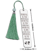 Load image into Gallery viewer, Christmas Gifts Inspirational Bookmark for Women Men Book Lover Friends 2022 Graduation Birthday Gifts for Students Teens Kids Appreation Bookmarks with Tassel for Teachers Retirement Boss Coworker Leaving Stocking Stuffers