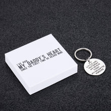 Load image into Gallery viewer, I&#39;ve had my daddy&#39;s heart since the frist time he heard mine Daughter Gifts Keychain from Mom Dad to Daughter Birthday Wedding Key Ring Pendant Jewelry Engraved Present for Her Teen Girl Women