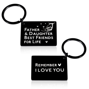 Christmas Gifts for Dad Gifts from Daughter Father Gifts for Dad Who Wants Nothing Stocking Stuffers for Dad Daughter Presents for Dad Stepdad Stepdaughter Best Dad Ever Gifts Dad Cute Keychain