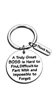 Load image into Gallery viewer, Boss Gifts for Christmas Men Women Office Keychain Appreciation Gifts for Supervisor Mentor Leader Birthday Thank You Leaving Going Away Gifts Retirement Coworker Boss Lady Goodbye Presents