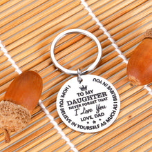 Load image into Gallery viewer, to My Son I Love You Keychain Inspirational Gifts from Step Mom Dad Graduation Sweet 16 18 20 Birthday Christmas Stocking Stuffers Back to School Gift for Boys Kids Teen Foster Son Him Keyring