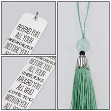 Load image into Gallery viewer, Christmas Gifts Inspirational Bookmark for Women Men Book Lover Friends 2022 Graduation Birthday Gifts for Students Teens Kids Appreation Bookmarks with Tassel for Teachers Retirement Boss Coworker Leaving Stocking Stuffers