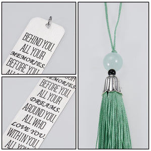 Christmas Gifts Inspirational Bookmark for Women Men Book Lover Friends 2022 Graduation Birthday Gifts for Students Teens Kids Appreation Bookmarks with Tassel for Teachers Retirement Boss Coworker Leaving Stocking Stuffers