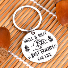 Load image into Gallery viewer, Uncle and Niece Keychain Graduation Gifts Inspirational Niece Gifts from Uncle Keychain for Women Men Valentines Birthday Thanksgiving Appreciation Fathers Day Christmas New Year Best Friend for Life