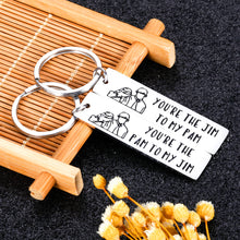 Load image into Gallery viewer, Valentines Gifts The Office TV Show Merchandise Keychain for Him Her Jim to My Pam Key Chains Set for Couple Husband Wife Women Men Engagement Boyfriend Girlfriend Wedding Anniversary Friendship
