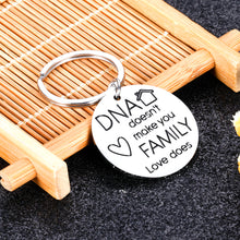 Load image into Gallery viewer, DNA Doesn&#39;t Make You Family Love Does Keychain from Son Daughter Step Parent Keychain Gifts Step Father Gift Key Chain for Dad Pap Step Mom Gift Adoption Keychain Father Stepfather Birthday Christmas