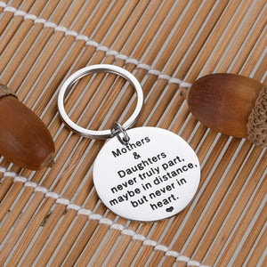 Mother Daughter Keychain Inspirational Birthday Graduation Gift for Daughter from Mom Mommy Valentine Christmas Mothers Day Gifts for Women Girls Bride Mom Wedding Gifts from Step Daughter Jewelry