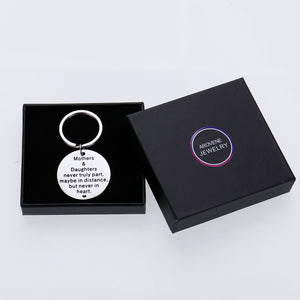 Mother Daughter Keychain Inspirational Birthday Graduation Gift for Daughter from Mom Mommy Valentine Christmas Mothers Day Gifts for Women Girls Bride Mom Wedding Gifts from Step Daughter Jewelry