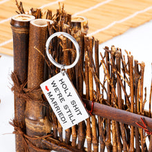 Load image into Gallery viewer, Valentine Day Funny Couple Kechain 5th 10th 20th 30th Anniversary Christmas Keychain Gifts for Him Her Husband Wife Wedding Birthday Gag Gifts for Men Hubby from Wifey Key Ring to My Man Jewelry