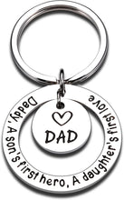 Load image into Gallery viewer, Dad Christmas Gifts Dad Stocking Stuffers Dad Presents Fathers Day Birthday Gifts for New Dad Father to Be from Wife Valentine Wedding Gifts for Stepdad Husband Men Him Father of the Bride Keyring