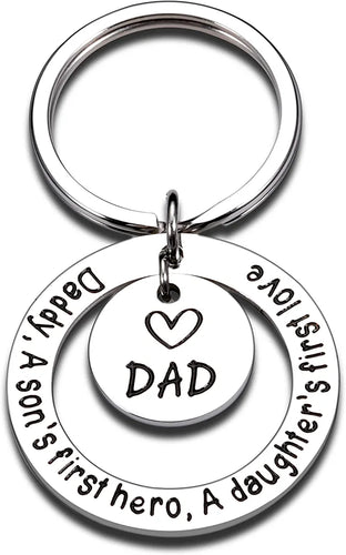 Dad Christmas Gifts Dad Stocking Stuffers Dad Presents Fathers Day Birthday Gifts for New Dad Father to Be from Wife Valentine Wedding Gifts for Stepdad Husband Men Him Father of the Bride Keyring