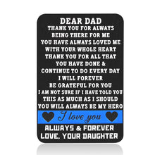 Load image into Gallery viewer, to My Dad Wallet Card Inserts from Daughter Metal Wallet Insert Card for Daddy Stepdad Father in Law Dad Birthday Christmas Gifts for Stepfather Grandfather Thanksgiving Appreation Present