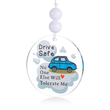 Load image into Gallery viewer, Gifts for Men Stocking Stuffers for Teens Christmas Gifts for Boyfriend Husband Anniversary Valentines Day Gifts New Driver Gifts Drive Safe Funny Gifts for Teen Boys Acrylic Car Mirror Hanging Charm