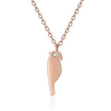 Load image into Gallery viewer, Parrot Necklace for Women Bird Charm Animal Minimal Rose Gold Necklace 16&quot; - 18&quot; Adjustable Chain Jewelry Dainty Pendant Necklace Christmas Gifts for Girl