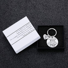 Load image into Gallery viewer, It&#39;s one thing to be a BOSS , Another thing to be a MENTOR Coworker Leaving Away Keychain Gifts for Colleague Boss Goodbye Farewell Gifts