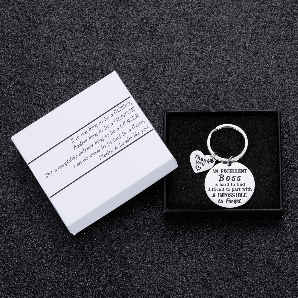 It's one thing to be a BOSS , Another thing to be a MENTOR Coworker Leaving Away Keychain Gifts for Colleague Boss Goodbye Farewell Gifts