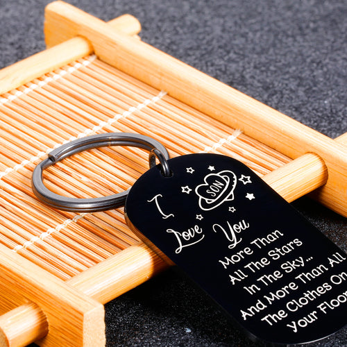 Gifts for Son Teen Boys Gift Ideas Son Gifts from Mom Funny Gifts Christmas Stocking Stuffers for Son Kids Funny Keychain 16th 18th 21st Birthday Gifts for Son Stepson Elder Son Young Little Son Boys