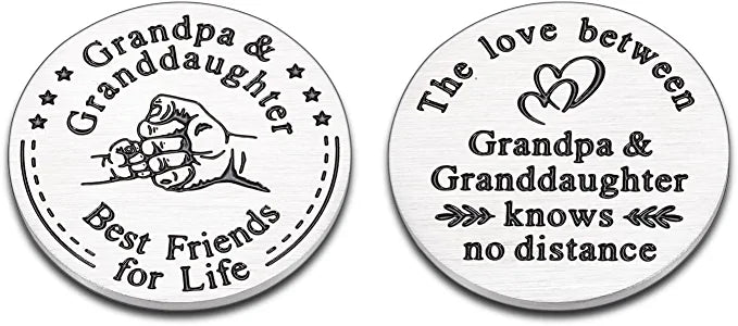 Grandpa Gifts Christmas Unique Gifts for Grandpa Pocket Hug Token Grandfather Gifts from Granddaughter Stocking Stuffers Birthday Gifts for Grandpa Valentine Day Gifts for Granddaughter Grandkids