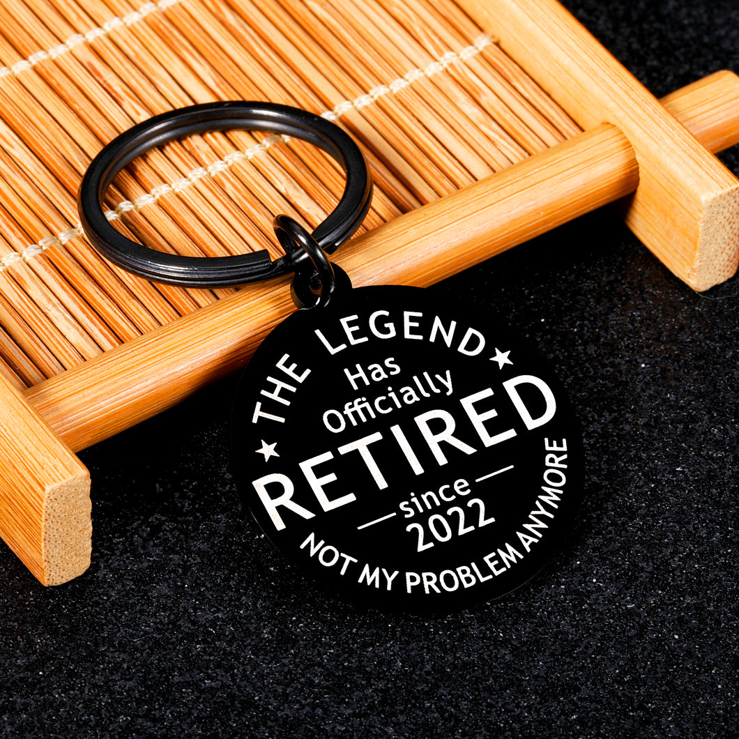 Retirement Gifts for Women Men 2022 Christmas Gifts Retired Gifts for Men Dad Mom Grandpa Grandma Retirement Gifts Farewell Going Away Gifts for Coworker Retirement Blac Keychain for Retired Friends