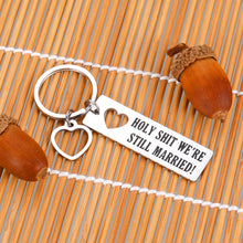 Load image into Gallery viewer, Funny Couple Keychain Christmas 5th 10th 20th 30th Anniversary Gifs for Men Husband Him Her Wife Valentine Day Gifts for Hubby Wifey Wedding Birthday Gag Gifs Keyring to My Man Jewelry