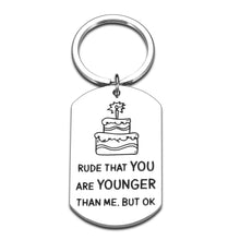 Load image into Gallery viewer, Funny Birthday Gifts for Women Mens Gifts for Birthday Sister Birthday Gifts from Sister Birthday Keychain for Boyfriend 18th 21st 30th Birthday Presents for Her Him Brothers Girlfriend Boys Girls