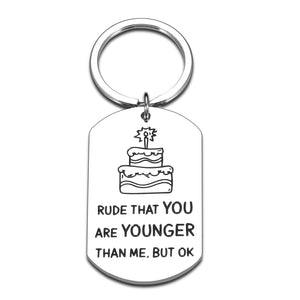 Funny Birthday Gifts for Women Mens Gifts for Birthday Sister Birthday Gifts from Sister Birthday Keychain for Boyfriend 18th 21st 30th Birthday Presents for Her Him Brothers Girlfriend Boys Girls