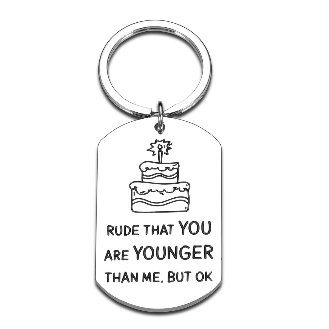 Funny Birthday Gifts for Women Mens Gifts for Birthday Sister Birthday Gifts from Sister Birthday Keychain for Boyfriend 18th 21st 30th Birthday Presents for Her Him Brothers Girlfriend Boys Girls