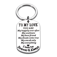 Load image into Gallery viewer, Christmas Gifts to My Love Keychain Gift for Husband Wife Stocking Stuffers Anniversary Valentines Day Birthday Boyfriend Girlfriend Jewelry for Soulmate Lover Him Her Women Men Best Friend Family