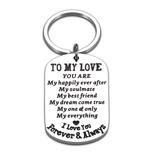 Christmas Gifts to My Love Keychain Gift for Husband Wife Stocking Stuffers Anniversary Valentines Day Birthday Boyfriend Girlfriend Jewelry for Soulmate Lover Him Her Women Men Best Friend Family