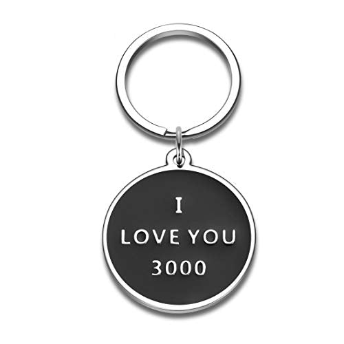 I Love You 3000 Keychain for Boyfriend Girlfriend Dad Birthday Christmas Gifs for Comic Movie Inspired Gift for Husband Wife Daughter Son Boys Girls Couple Wedding Anniversary Presen for Her Him