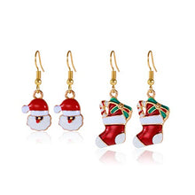 Load image into Gallery viewer, Christmas Earrings Set Holiday Jewelry Gifts Cute Small Christmas Boots Snowman Santa Claus Drop Dangle Hook Earrings for WomenChristmas Earrings Set Holiday Jewelry Gifts Cute Small Christmas Boots Snowman Santa Claus Drop Dangle Hook Earrings for Women