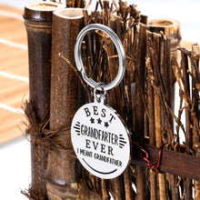 Load image into Gallery viewer, Funny Grandfather Keychain Fathers Day Christmas Gag Gifts for Papa Grandpa Hilarious Keychain stocking stuffers from Granddaughter Grandkids Grandson Gifts Ideas to Grandfather Key Ring