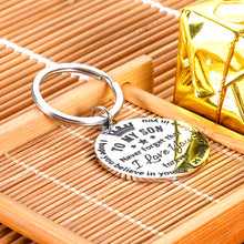 Load image into Gallery viewer, Son Keychain Christmas I Love You Gifts from Step Mom Dad Inspirational Graduation Sweet 16 18 Birthday Stocking Stuffers Back to School Gift for to My Foster Son Stepson Boys Kids Teen Keyring