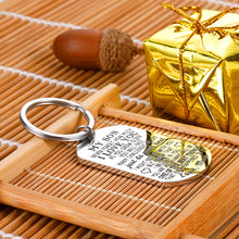 Load image into Gallery viewer, To My Son Keychain Christmas Gifs From Mom Step Mother to Son Birthday 2020 Graduation Anniversary Inspirational Keychain For Stepson Never Forget How Much I Love You