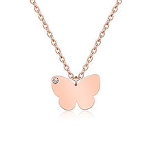 Load image into Gallery viewer, Butterfly Necklace for Women Minimalist Exquisite Cubic Zirconia Pendant Adjustable Chain Christmas Gift for Girl Jewelry Meaningful Gift Dainty Necklace