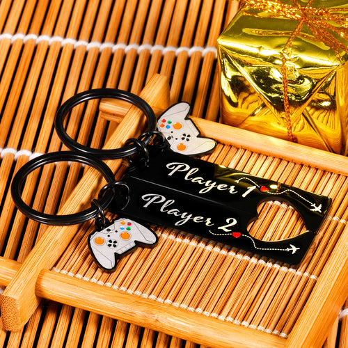 Player 1 Player 2 keychain For Gamer Boyfriend Christmas Valentines Gift Couples Keychain For Him Her Girlfriend Matching Keychains For Couples Funny Husband Keychain For Men