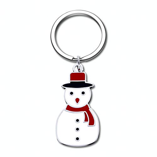 Christmas Gifts Snowman Keychain Chic Fashion Pendant Key Fob Coin Purse Creative Small Gift Stocking Stuffers Jewelry for Child Girl Women