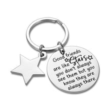 Load image into Gallery viewer, Best Friend Keychain for Women Female Teen Girls Birthday Key Charm BFF Sister Besties Long Distance Friendship Keyrings