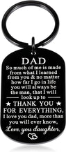 Load image into Gallery viewer, Gifts for Dad Christmas Gifts Dad Stocking Stuffers Dad Presents Fathers Gifts Dad Keychain from Daughter Birthday Keychain Gift for Daddy Papa Stepdad from Wife Valentines Day Anniversary Presents