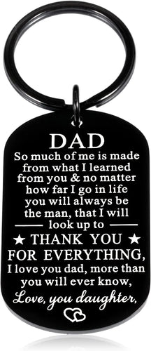 Gifts for Dad Christmas Gifts Dad Stocking Stuffers Dad Presents Fathers Gifts Dad Keychain from Daughter Birthday Keychain Gift for Daddy Papa Stepdad from Wife Valentines Day Anniversary Presents