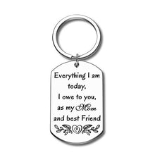 Load image into Gallery viewer, Mom Keychain Christmas Birthday Wedding Valentines Appreciation Presents for New Step Mother of the Bride Gifts Mothers Day Keychain from Daughter Son