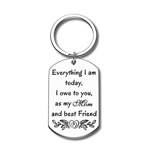 Mom Keychain Christmas Birthday Wedding Valentines Appreciation Presents for New Step Mother of the Bride Gifts Mothers Day Keychain from Daughter Son