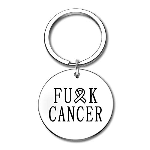 Cancer Keychain Gifs for Women Men Skin Lung Breast Cancer Awareness Gifs Ribbon Key Ring for Cancer Survivor Chemo Patients Inspirational Keychains for Women Friend Cancer Message Presents