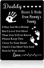 Load image into Gallery viewer, Dad Christmas Gifts Dad Stocking Stuffers New Dad Gifts Wallet Card for Pregnancy Announcements Soon to Be Dad First Time Daddy Gift Baby Reveal Pregnant Best Ideas from Mom Wife Valentine Day Gifts