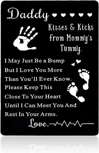 Dad Christmas Gifts Dad Stocking Stuffers New Dad Gifts Wallet Card for Pregnancy Announcements Soon to Be Dad First Time Daddy Gift Baby Reveal Pregnant Best Ideas from Mom Wife Valentine Day Gifts