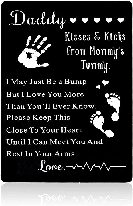 Dad Christmas Gifts Dad Stocking Stuffers New Dad Gifts Wallet Card for Pregnancy Announcements Soon to Be Dad First Time Daddy Gift Baby Reveal Pregnant Best Ideas from Mom Wife Valentine Day Gifts