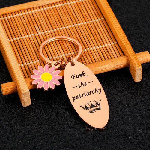 Stocking Stuffers for Women Daughter Gifts from Mom Inspirational Gifts for Mom Birthday Christmas Presents for Girls Friends Rose Gold Keychain Feminist Gift Car Keychain for Teens Female Coworker
