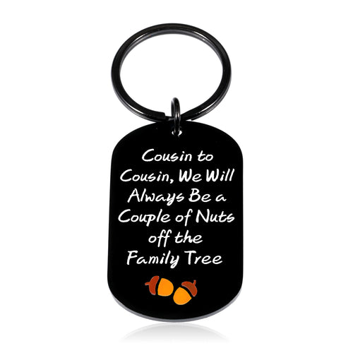 Cousin Gifts, Cousin Gifts for Women, Funny Gifts for Cousins, Cousin Keychain, Christmas Gifts for Cousin, Stocking Stuffers for Cousin, Presents for Cousin, Cousin Birthday Gifts, Relationship Gifts