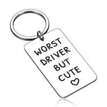 Load image into Gallery viewer, New Driver Keychain Gifts for Boyfriend Girlfriend Teen Boys Girls Friend Funny Drive Safe Car Key Keychains